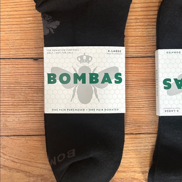 Bombas Adult XL black ankle socks 6 pairs - Picture 2 of 3